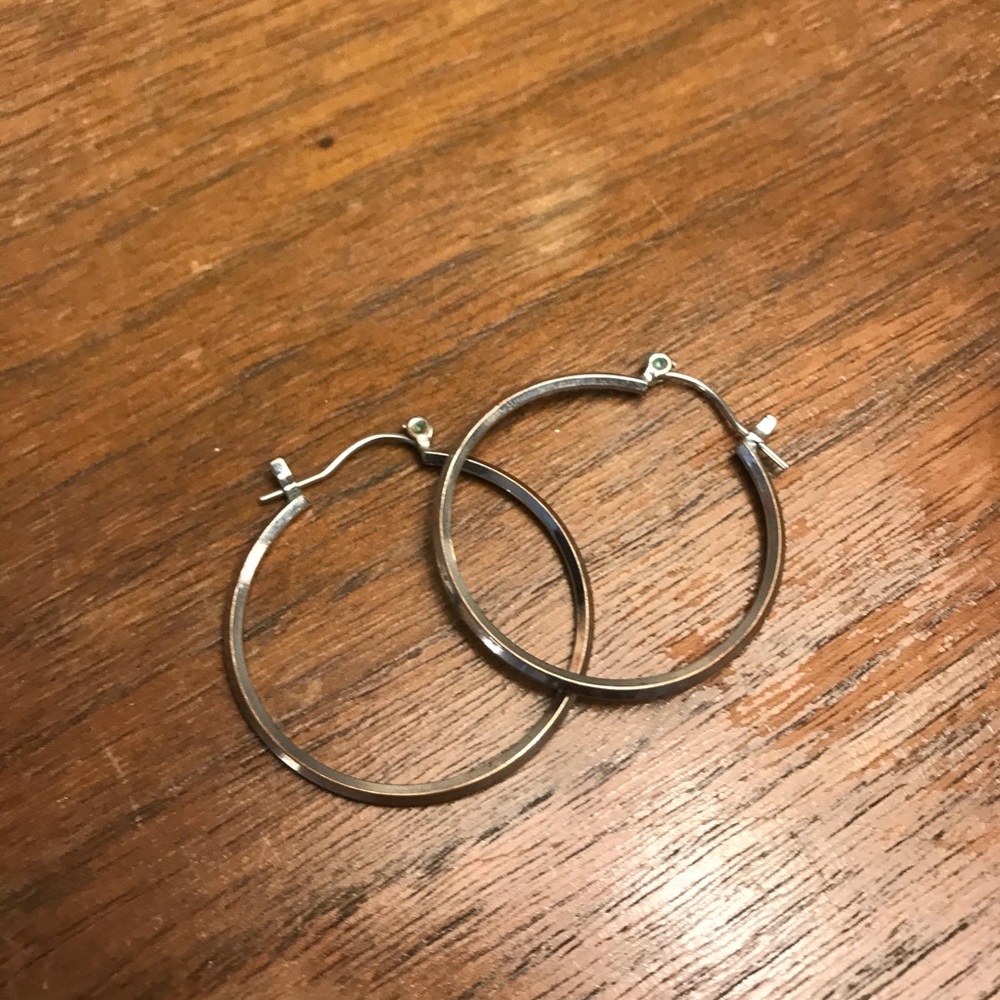 Silver hoops